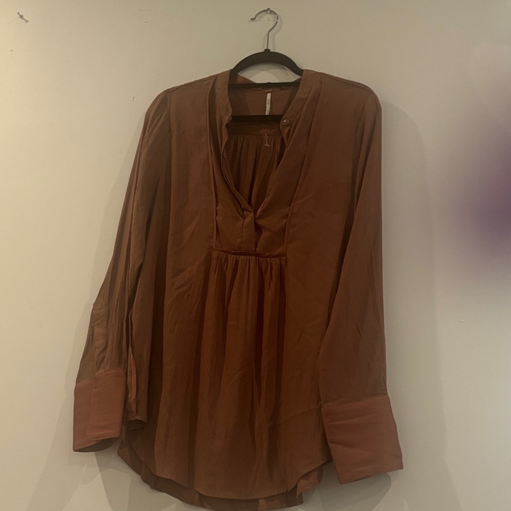 Free People Rust Pink Blouse
